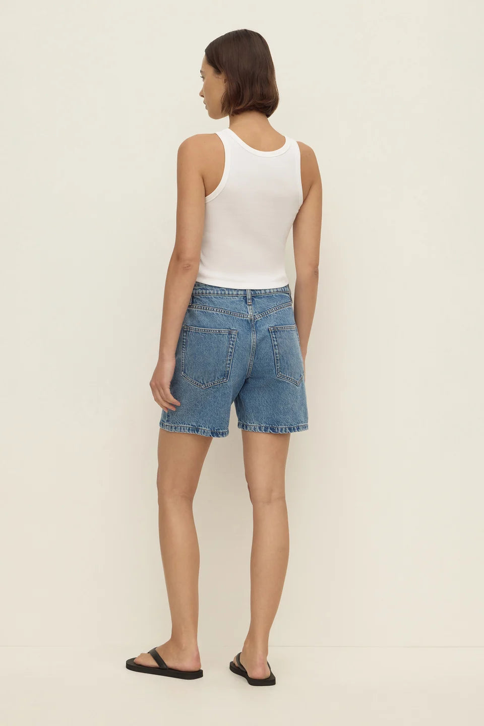 Mid Rise Vintage Denim Short - Classic Blue