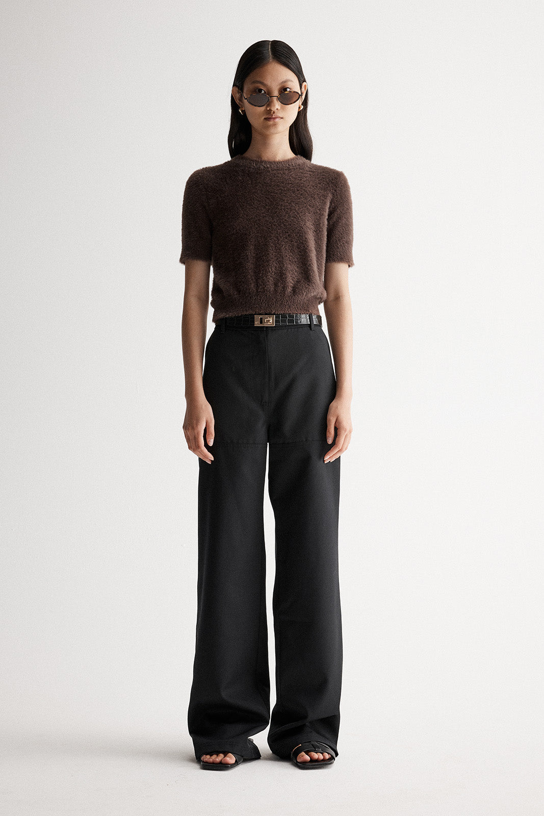 Mochi Knit Tee - Chocolate