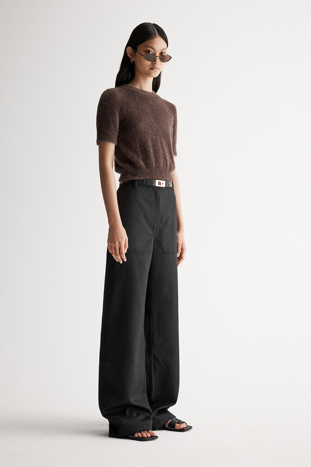 Mochi Knit Tee - Chocolate