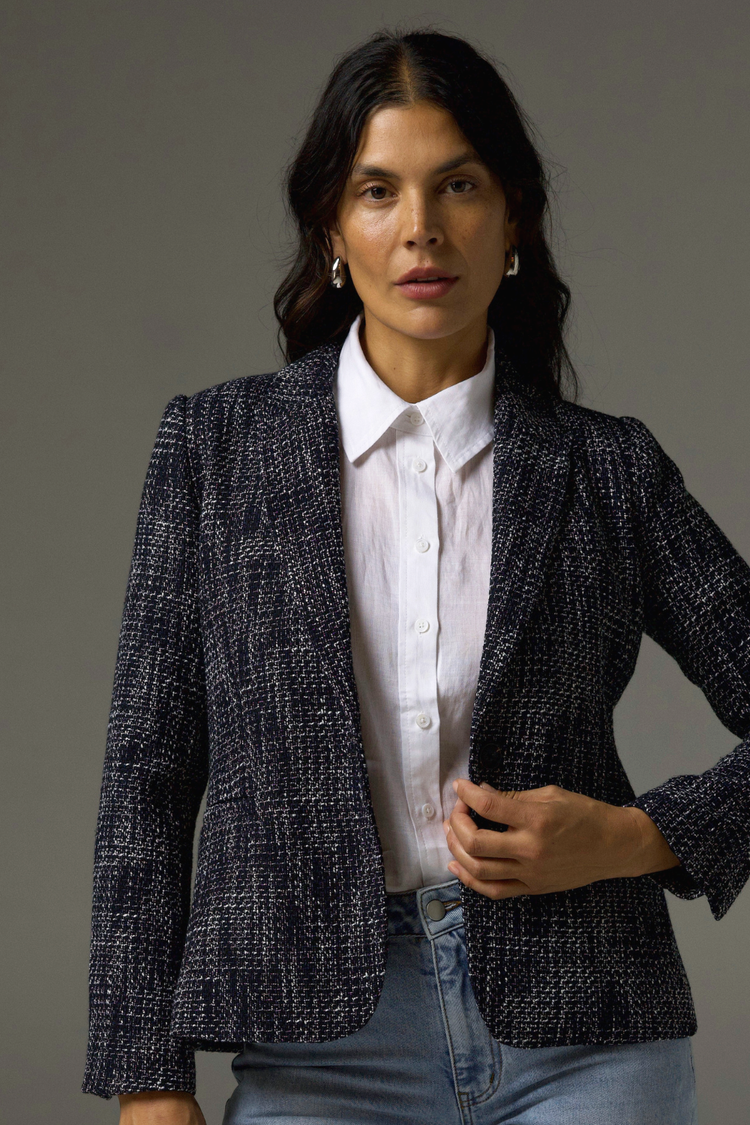 Poise Jacket - Black / White Boucle
