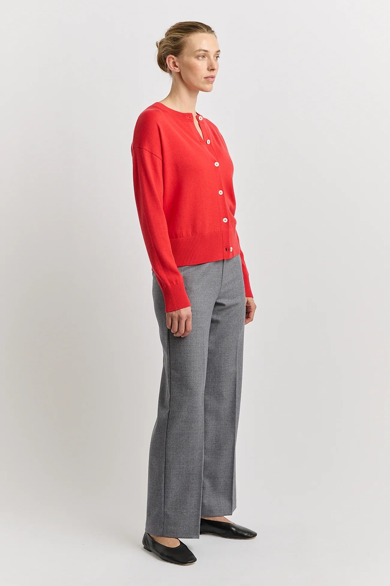 Fine Knit Cardigan - Poppy
