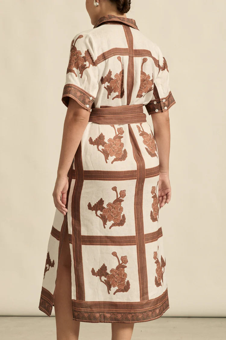 Roam Dress - Coffee Collage