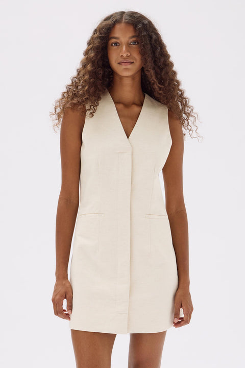 Simone Cotton Blend Mini Dress