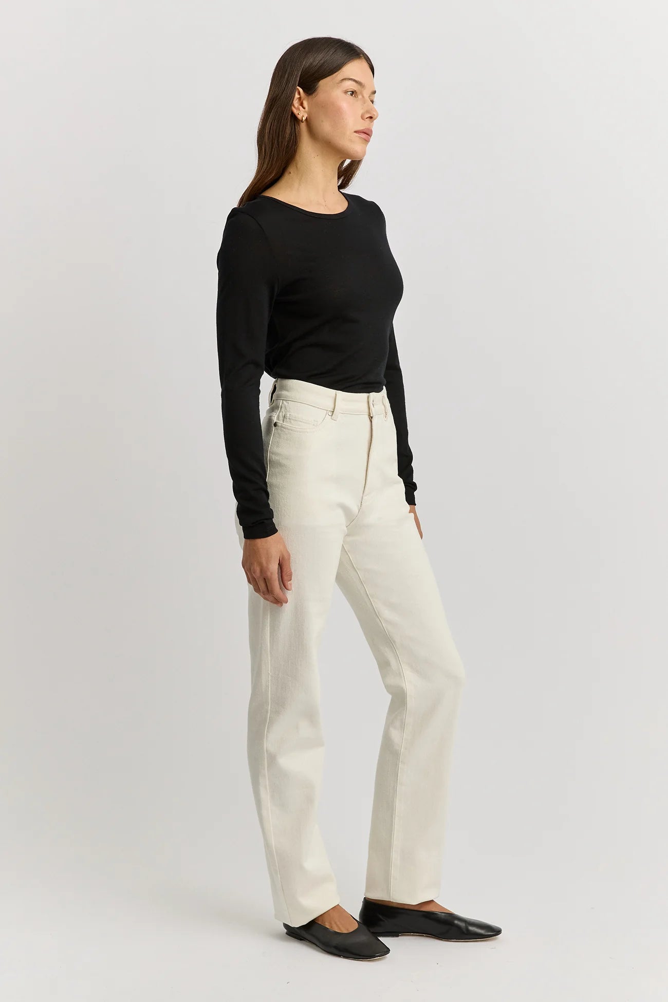 Straight Merino Denim - Ecru