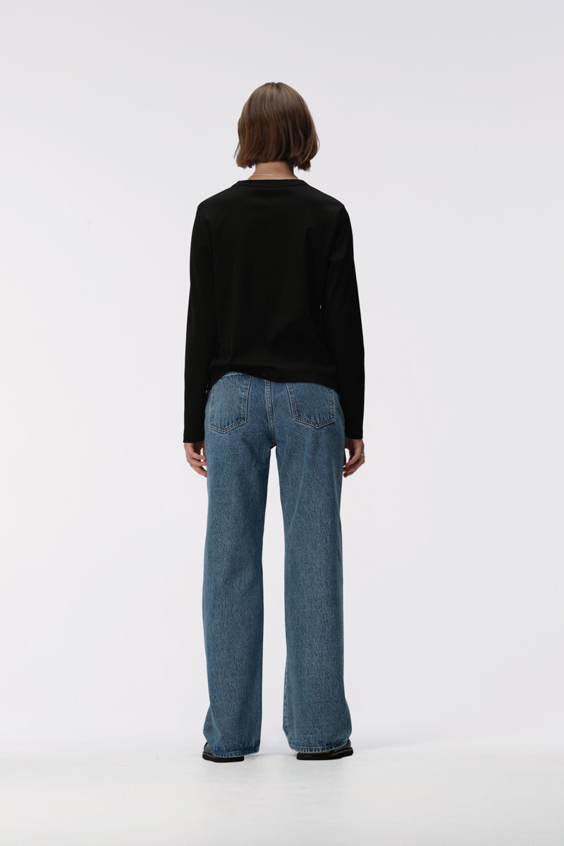 Zoe Long Sleeve Top - Black