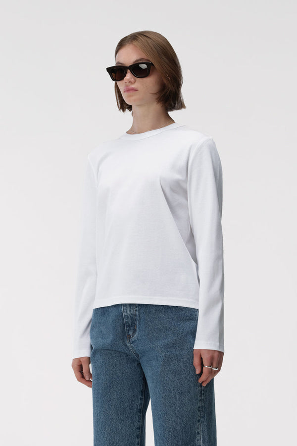 Zoe Long Sleeve Top - White